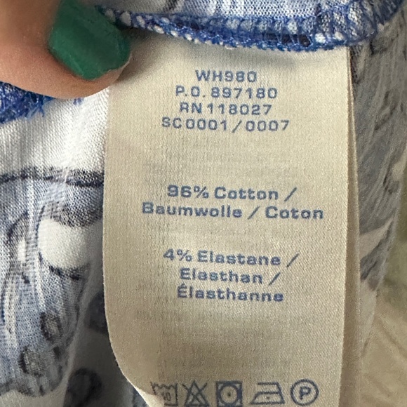 Boden Cap Sleeve Blue and Black Floral Babydoll Dress Size 6 Empire Waist - Picture 8 of 8